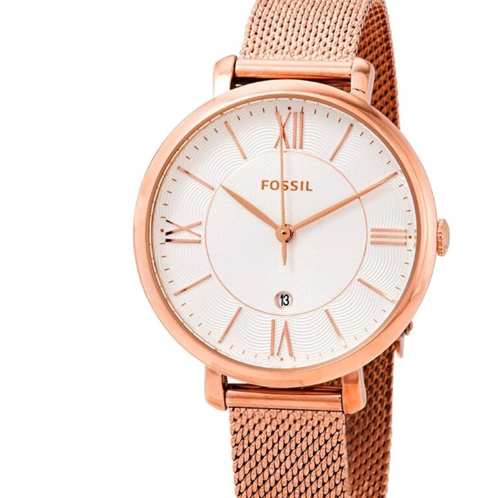 Fossil Jacqueline Quartz Silver Dial Watch and Matching Bracelet